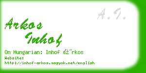 arkos inhof business card